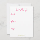 恋しく思お誕生日ケーキパーティの招待状 招待状 (裏面)