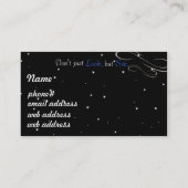 恋しく思っても月のためのシュートは、上陸します。 名刺 (裏面)