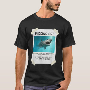 恋しく思のペットおもしろいのサメ Tシャツ