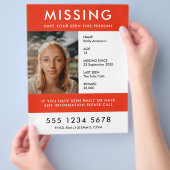 恋しく思の人 |赤いモダンフォトポスターチラシ チラシ (手)