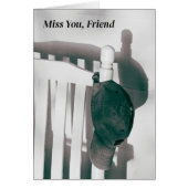 恋しく思の友の帽子とロッキングチェアの影 (正面)