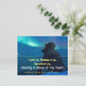 恋しく思の悲し恋しく思い孤独なハートが壊れる ポストカード (スタンド正面)