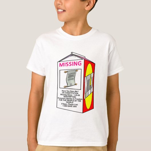 恋しく思の：米国憲法 Tシャツ (正面)