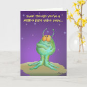 恋しく思のYouエイリアン カード (黄色い花)