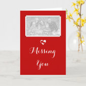 恋しく思のYouハートの写真カード カード (黄色い花)