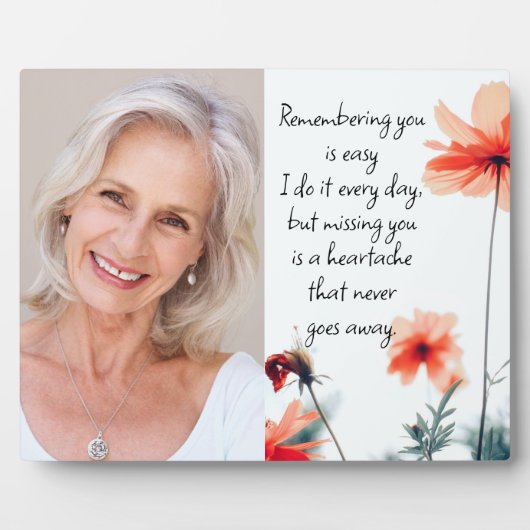 恋しく思のYouフォト引用文メモリアル フォトプラーク (正面)