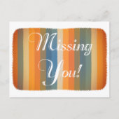 恋しく思のYouブランケットのおもしろいカラフルオレンジ色はがき ポストカード (正面)