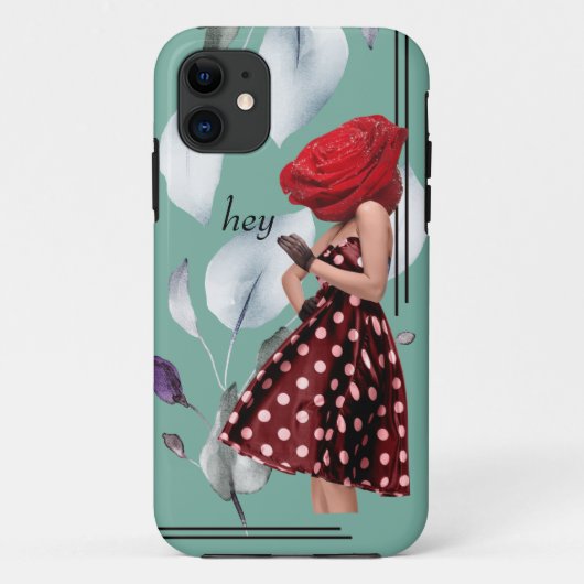 恋しく思カッコいいCollageアポップ・アートのートフェミニンフローラ Case-Mate iPhoneケース (裏面)