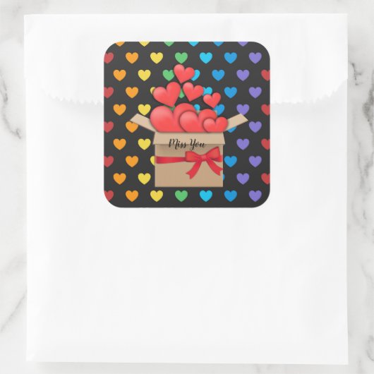 恋しく思カラフル人気があるデザイン スクエアシール (バッグ)