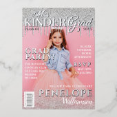 恋しく思キンダーグラッドグリッタードリップフォトマガジンカバー 箔招待状 (正面)