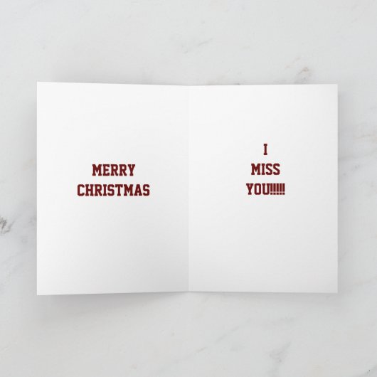 ***恋しく思クリスマス*** カード (内部)