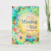 恋しく思ズユーパステルフローラかわいらしガーリー カード (正面)