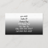 恋しく思ズ黒パズルピースブルーグラデーション 名刺 (裏面)