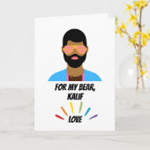 恋しく思ズ・ユー・アンド・ベア・ハグゲイをテーマにしたカード カード (黄色い花)