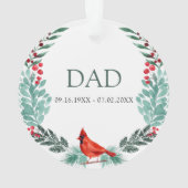 恋しく思ズ・ユー・メモリアル(鳥)ショウジョウコウカンチョウグリーンリー・アクリル オーナメント (裏面)