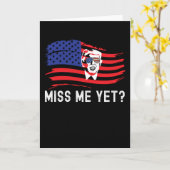 恋しく思ドナルド·トランプ·アメリカン·フラッグ カード (黄色い花)