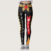 恋しく思ハートとお辞儀のバレンタインデー | 恋人たち レギンス (正面)