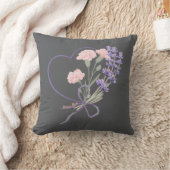 恋しく思ハートと花 クッション (ブランケット)