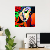 恋しく思バラピカソバイノラ ポスター (ホームオフィス)