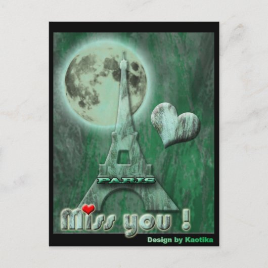 恋しく思パリ ポストカード (正面)