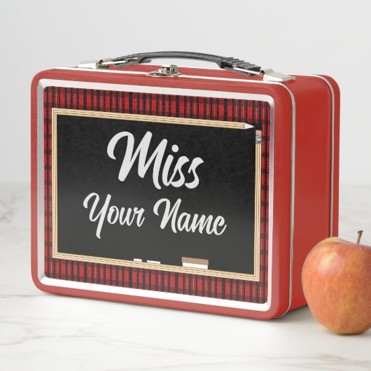 恋しく思パーソナライズされたさん チョークスタイル弁当箱 メタルランチボックス (インサイチュ)