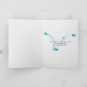 恋しく思ビーチの水彩画 カード (内部)