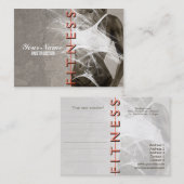 恋しく思フィットネス – ビジネス、スケジュール・カード 名刺 (正面/裏面)