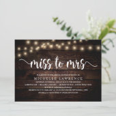 恋しく思ブライダルシャワー素朴お祝い 招待状 (スタンド正面)