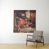 恋しく思ヴィンテージ猫の読時間 タペストリー (インサイチュ(横))