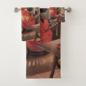 恋しく思ヴィンテージ猫の読時間 バスタオルセット (インサイチュ)