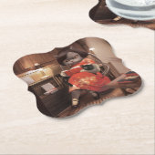 恋しく思ヴィンテージ猫の読時間 ペーパーコースター (アングル)