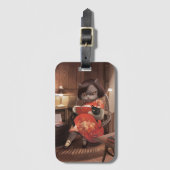 恋しく思ヴィンテージ猫の読時間 ラゲッジタグ (正面縦)