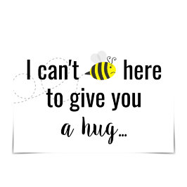 「恋しく思君は：ここには見えない」ビーおもしろいバグカード カード