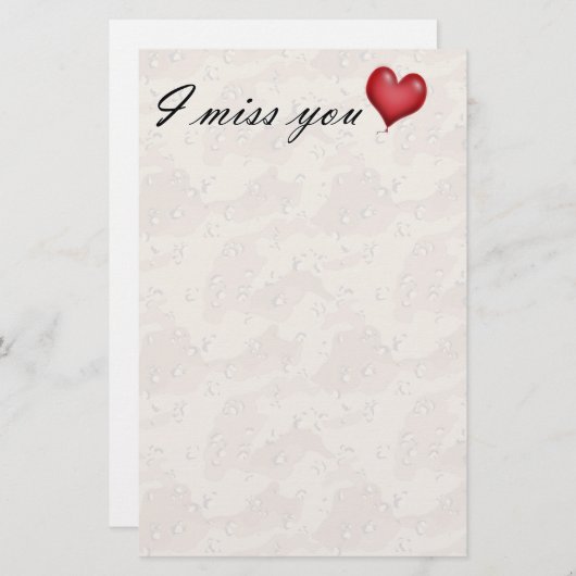 恋しく思君 便箋 (正面/裏面)