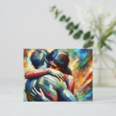 恋しく思君 | 恋人の抱き入れ ポストカード (スタンド正面)