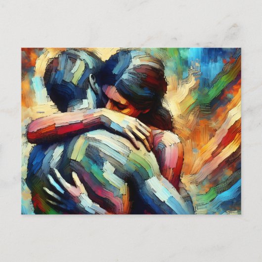 恋しく思君 | 恋人の抱き入れ ポストカード (正面)