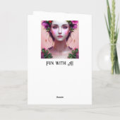 恋しく思君 |美しいEthereal女性ファンタジーアート カード (裏面)