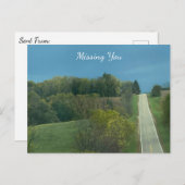 恋しく思君 |長い曲がりくねった道 ポストカード (正面/裏面)