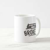 恋しく思壊した コーヒーマグカップ (正面右)