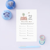 恋しく思夫人に「どこにいた」ブライダルシャワーゲーム チラシ (シングル)