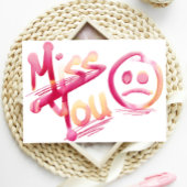 恋しく思悲しい顔ウォーターのカラーカード カード