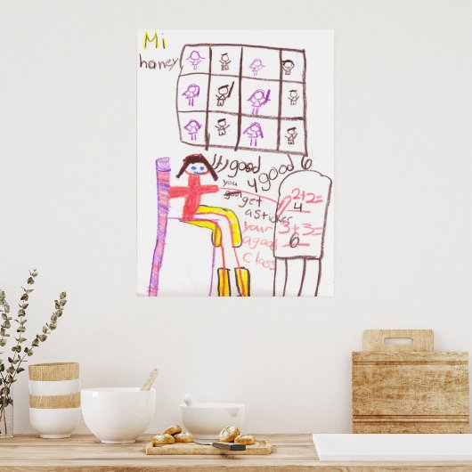 恋しく思教えHoney's Class Math ポスター (キッチン)