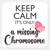 恋しく思染色体ターナー症候群認識度 スクエアシール (正面)