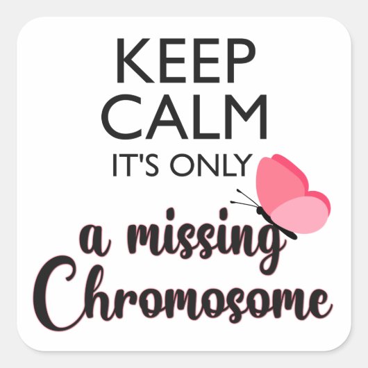 恋しく思染色体ターナー症候群認識度 スクエアシール (正面)