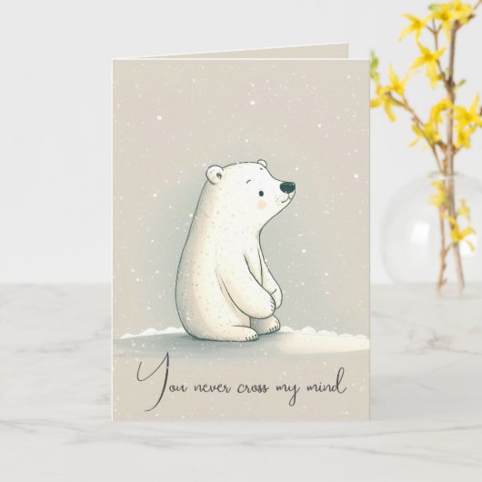 恋しく思極熊 カード (黄色い花)