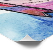 恋しく思水彩画子供へ層 ポスター (コーナー)