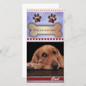 恋しく思犬の写真テンプレート (正面/裏面)