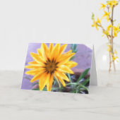 恋しく思独身の黄色の花の中テンプレート カード