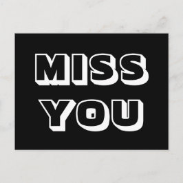 恋しく思白黒モダン はっきりした ポストカード