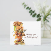 恋しく思秋の感謝祭縁どの挨拶 シーズンポストカード (スタンド正面)